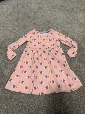Mini Boden Rainbow Hedgehog Dress Sz 6-7
